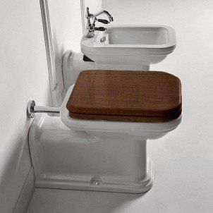 Сиденье для унитаза Kerasan Waldorf 418840 с крышкой орех